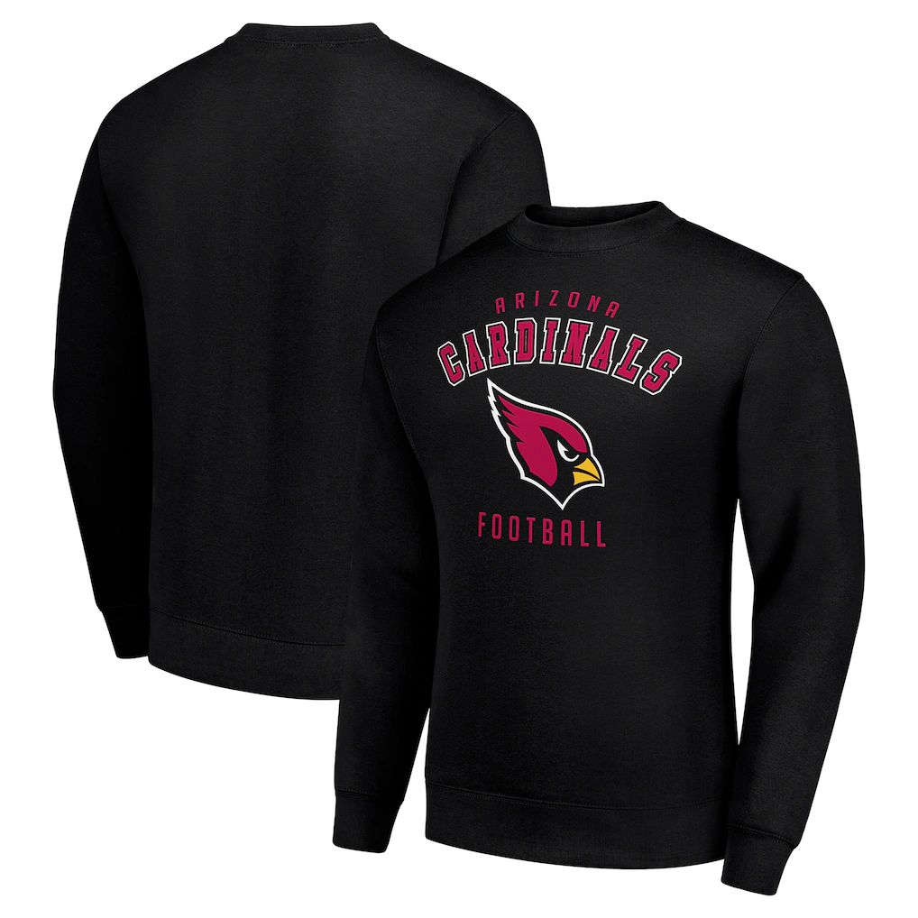 Men 2026 NFL Arizona Cardinals black round-neck sweatshirt style 01